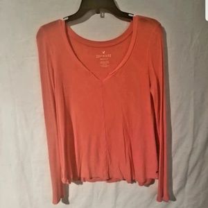 AEO coral shirt